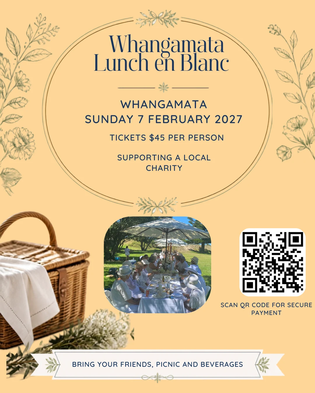 Whangamata Lunch en Blanc